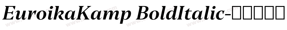 EuroikaKamp BoldItalic字体转换